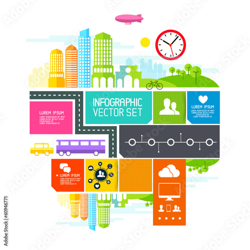 City Blocks  - Vector illustration