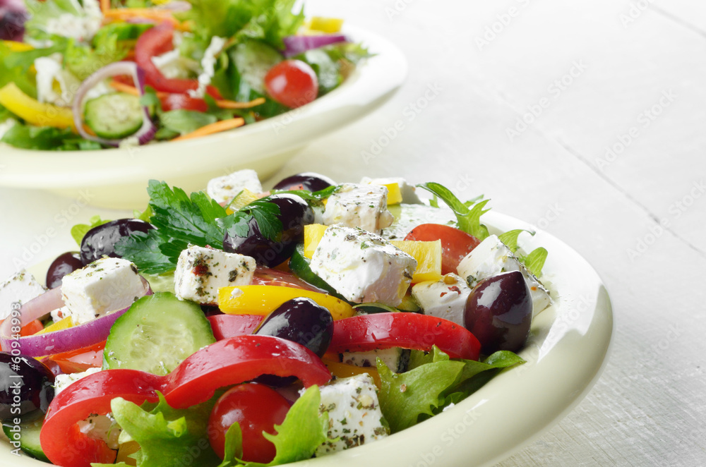 Homemade greek salad