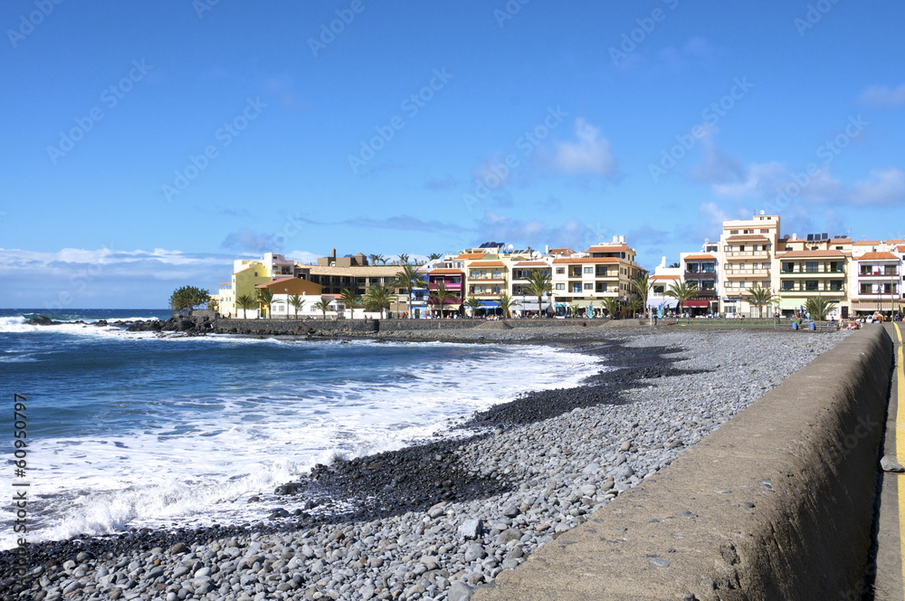 Kieselstrand vor La Playa im Valle Gran Rey auf Gomera