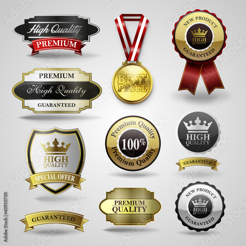 badges and stikers gold and silver medal