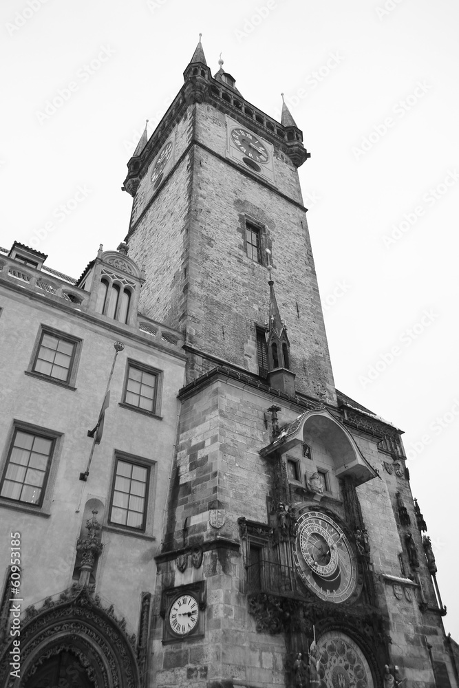 Old Town Hall Tower in Old Town Square in Prague. Old Town Hall Tower in Old Town Square in Prague.