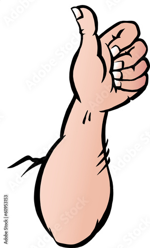 Hand-drawn Vector illustration of an Man Giving Thumb Up