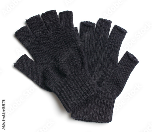 pair of black gloves
