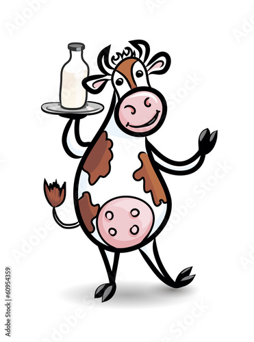 Cartoon funny cow