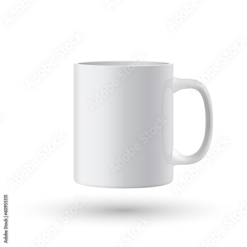 White realistic classic mug