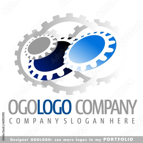 logo, part, gear, machine, vector