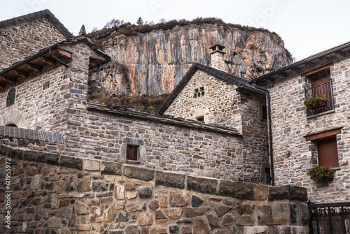 The medieval village of Torla in Spain pyrinees of Aragon photo