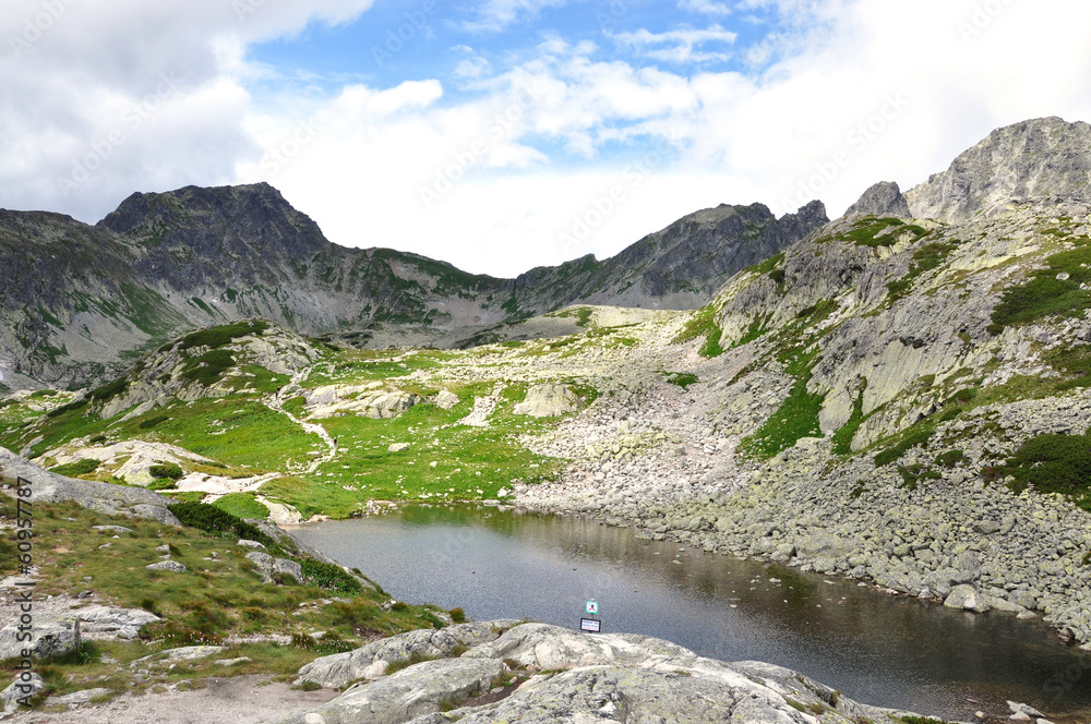 Mountains and lake in the High Tatras, Slovakia, Europe