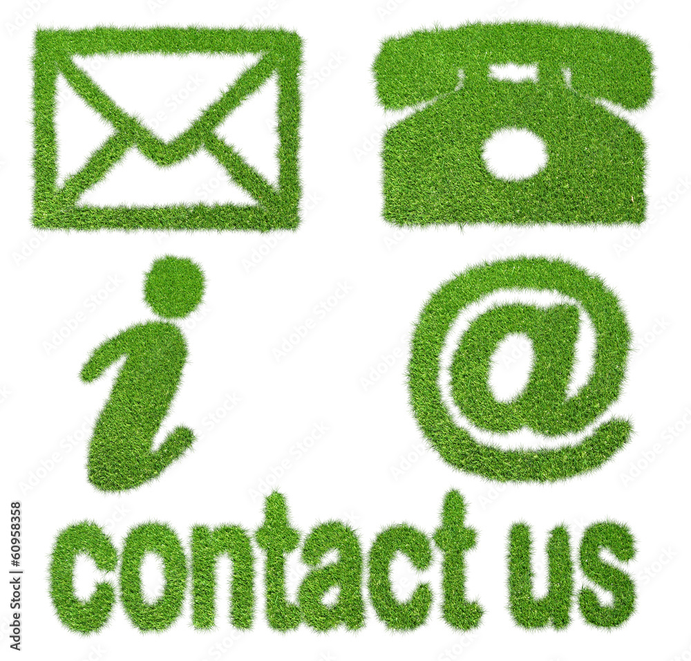 commercial contact signs for business from grass