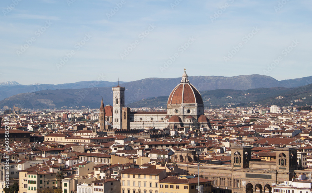 Cathedral Santa Maria del Fiore. Cityscape of Florence, Italy,