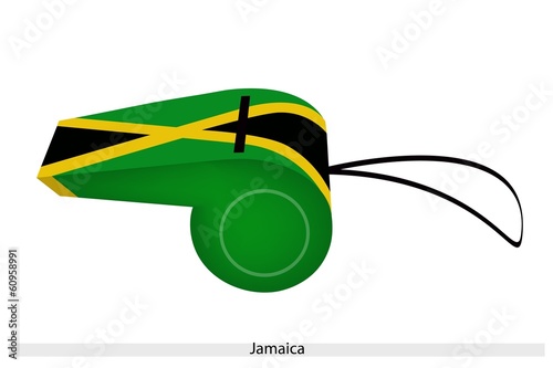 A Black, Yellow and Green Whistle of Jamaica