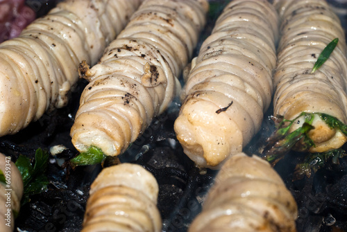 Stigghiole. Street food in Palermo photo