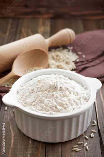 Rice flour photo
