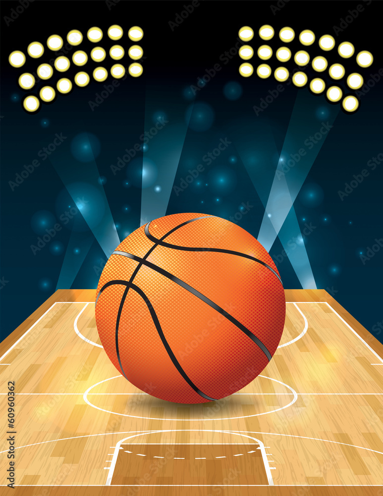 Fototapeta premium Vector Basketball Court