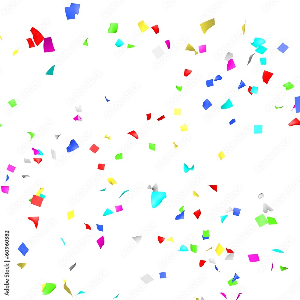 Colored paper in flight Colored paper in flight