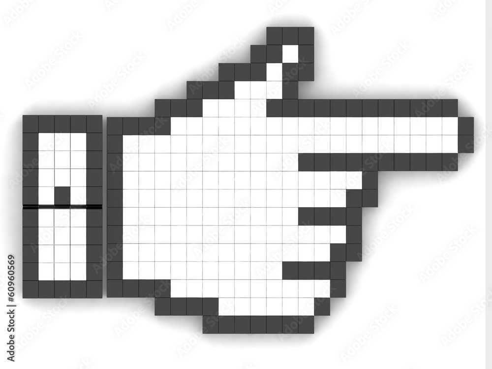 3d illustration hand mouse symbol 3d illustration hand mouse symbol