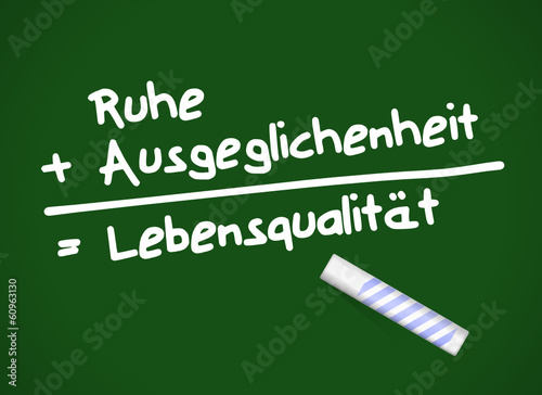 tafel ruhe ausgeglichenheit lebensqualitaet I
