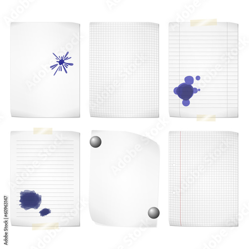 papierblatt mit tintenflecken I