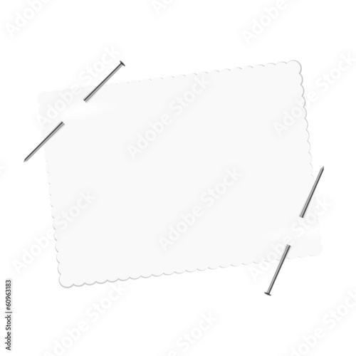 papierblatt mit stecknadeln I
