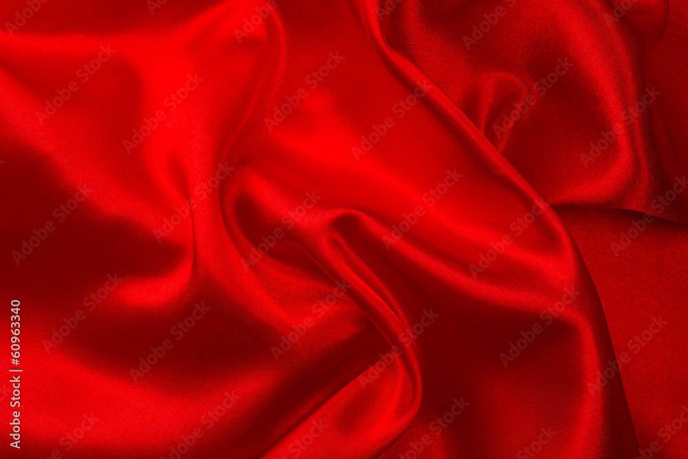 Red silk fabric background Red silk fabric background