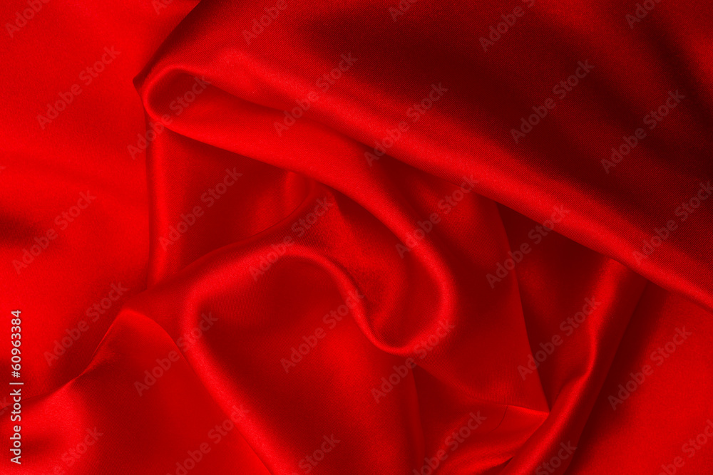Red silk fabric background Red silk fabric background