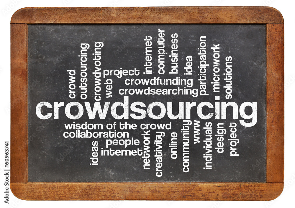 Obraz premium crowdsourcing word cloud