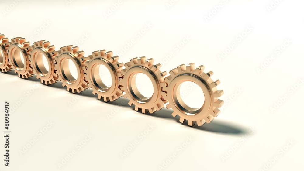 HD Synchronized team - Gears in circle HD Synchronized team - Gears in circle