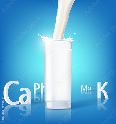 milk is poured into a glass