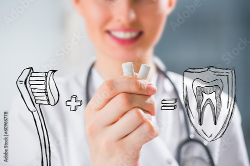 Healthy teeth concept. Dentist's recommendations photo