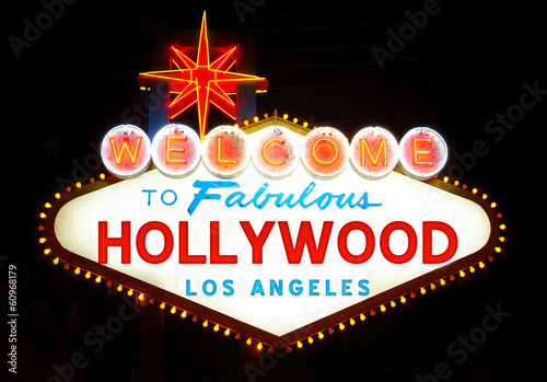 Tableau sur toile Welcome to Hollywood sign