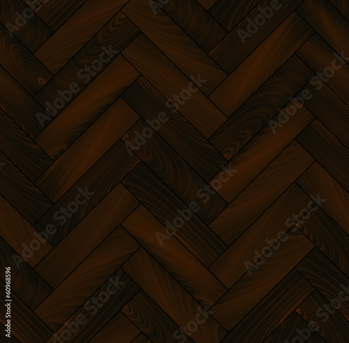 Dark wooden floor realistic chevron parquet seamless background