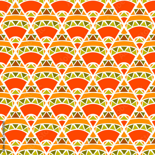 Orange and green geometric ...