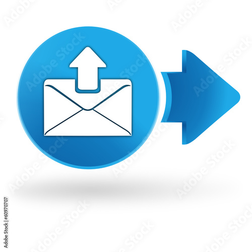 envoyer un message sur symbole web bleu