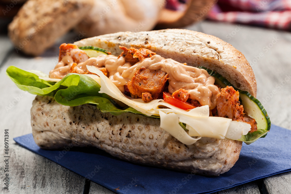 Kebab sandwich Kebab sandwich
