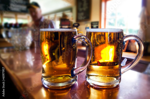 Mugs of beer photo