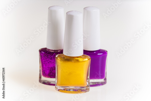 Purple and gold nail polish