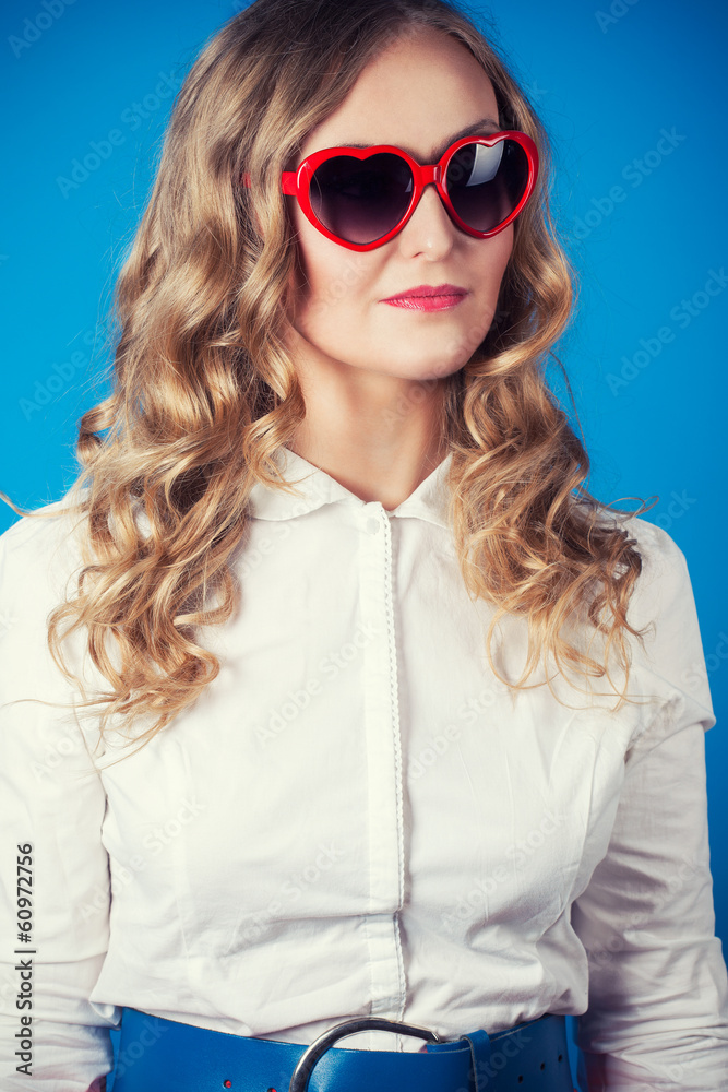 Naklejka premium Young blonde woman