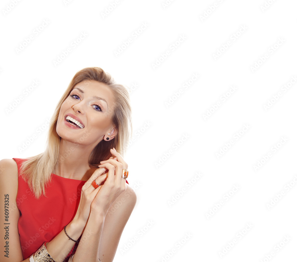 Portrait of young attractive girl smiling. Portrait of young attractive girl smiling.
