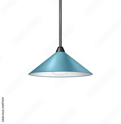 Retro light blue hanging lamp