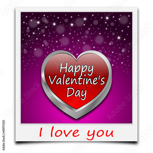 Happy Valentine's Day auf Polaroid