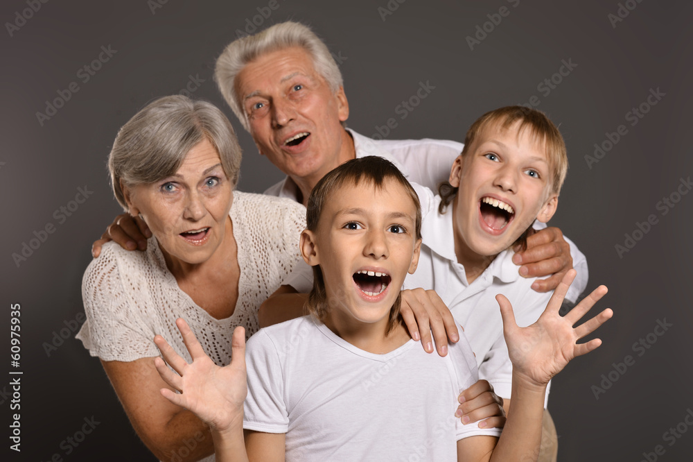 Grandparents with grandkids