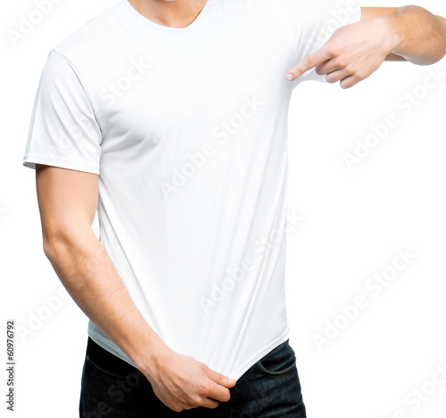 man in white t-shirt