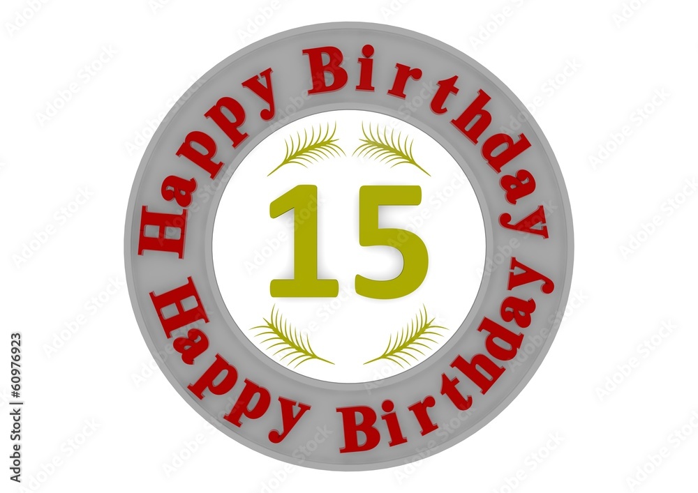 round happy birthday button with age round happy birthday button with age