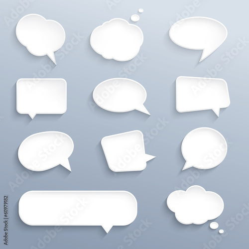 Paper speech bubble