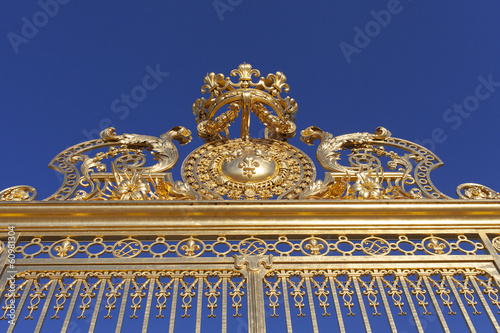 Detail of Versailles palace gate, Paris.