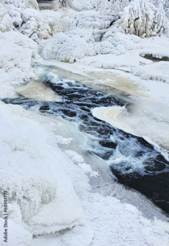 Frozen creek water Frozen creek water