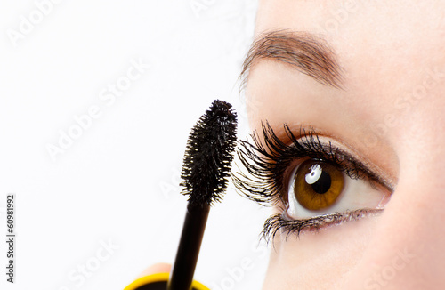 Woman eye with mascara photo