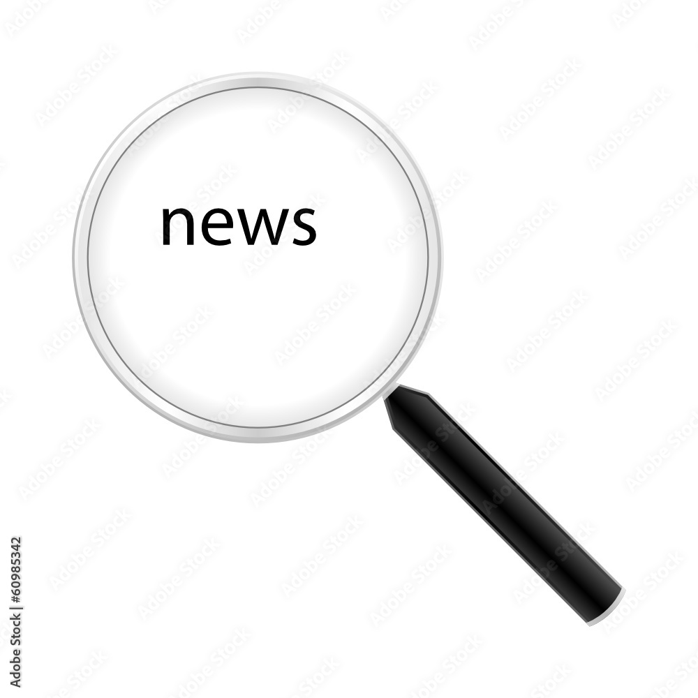 Wektorowa lupa news Wektorowa lupa news