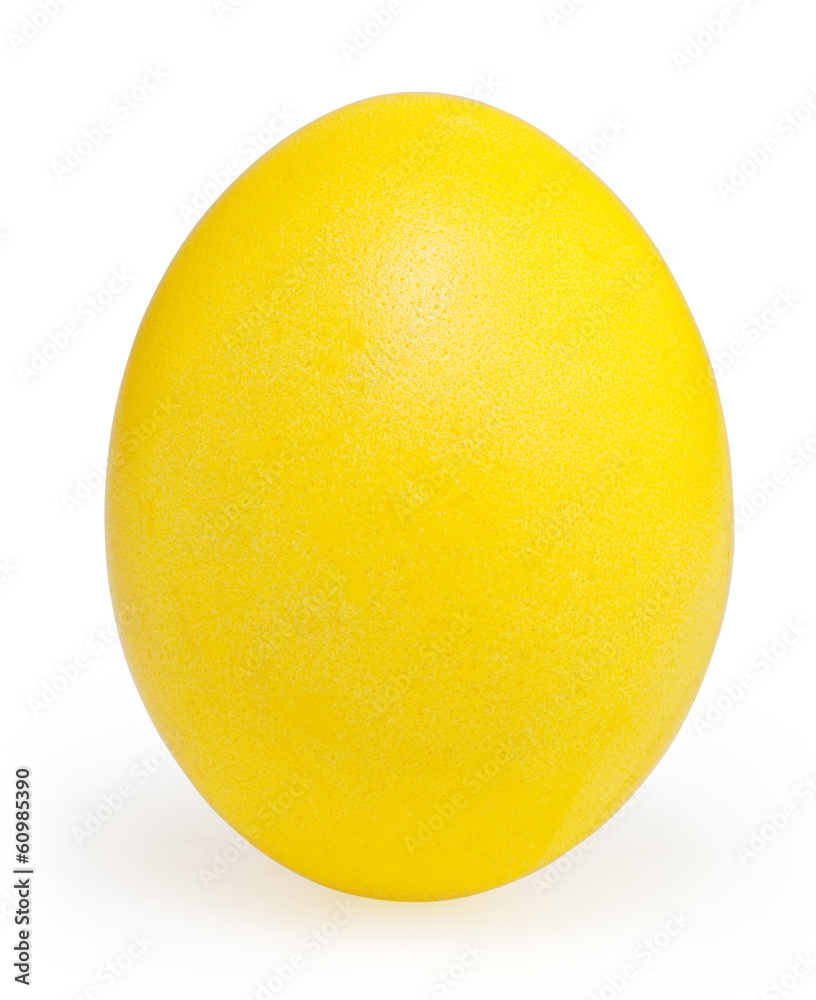 Yellow easter egg isolated on white background Yellow easter egg isolated on white background