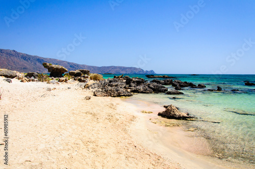 Elafonissi beach with  turquoise water  Crete  Greece